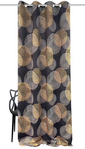 Ösenschal Ginny anthrazit BxH 135x245cm Verdunkelungsvorhang bedruckt