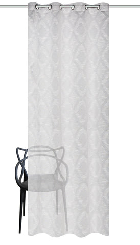 Ösenschal "Fajolle" Leinenoptik Scherli grau BxH 140x245cm