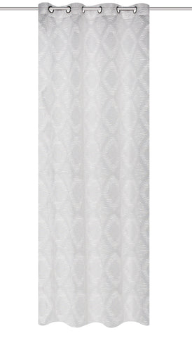 Ösenschal "Fajolle" Leinenoptik Scherli grau BxH 140x245cm