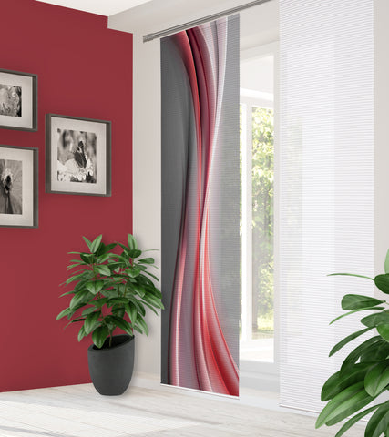 Flächenvorhang Home in Green Elania rot BxH 60x245cm