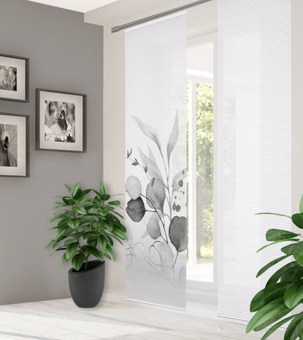 Flächenvorhang Home in Green Abanio grau BxH 60x245cm