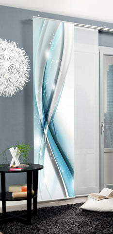 Flächenvorhang Gliwe aqua BxH 60x245cm