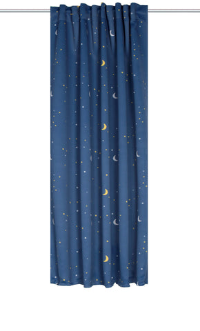 Verdunkelungsschal Blackout "Sterne" dunkelblau BxH 140x175cm