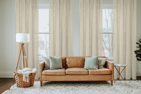 Fertigschal "Softy" Leinen taupe BxH 140x160/225/245cm