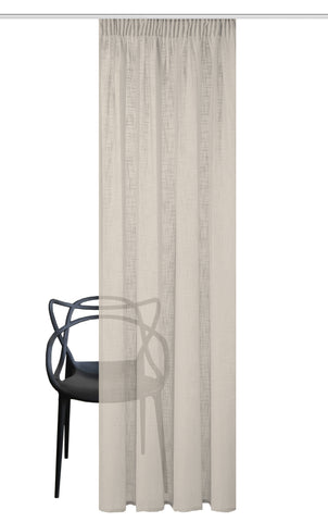 Fertigschal "Softy" Leinen taupe BxH 140x160/225/245cm