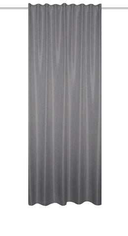 Fertigschal "Oxford" Leinenoptik grau BxH 135x225/245cm