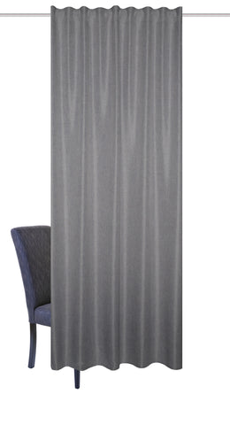 Fertigschal "Oxford" Leinenoptik grau BxH 135x225/245cm