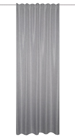 Fertigschal "Oxford" Leinenoptik grau BxH 135x225/245cm