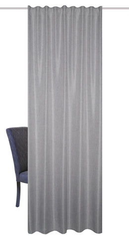 Fertigschal "Oxford" Leinenoptik grau BxH 135x225/245cm