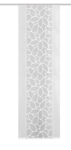 Schiebevorhang Jacquard Blätter weiß BxH 57x225/245cm