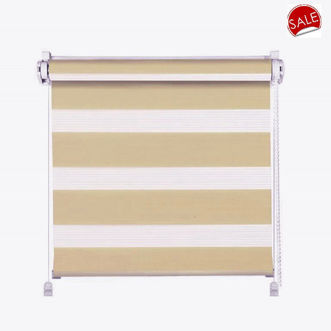 Mini Klemmfix Doppelrollo Duo Rollo inkl. Klemmträger Easyfix beige versch. Ausführungen