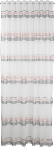 Schlaufenschal 2521 Streifen Quer 140x245 cm rose grau
