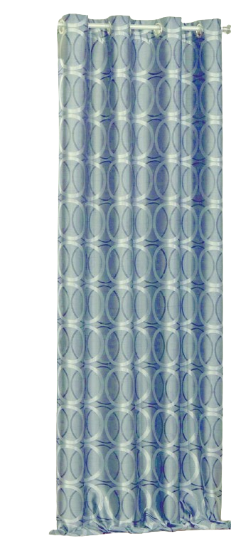 Ösenschal Kreise grau BxH 140x245cm