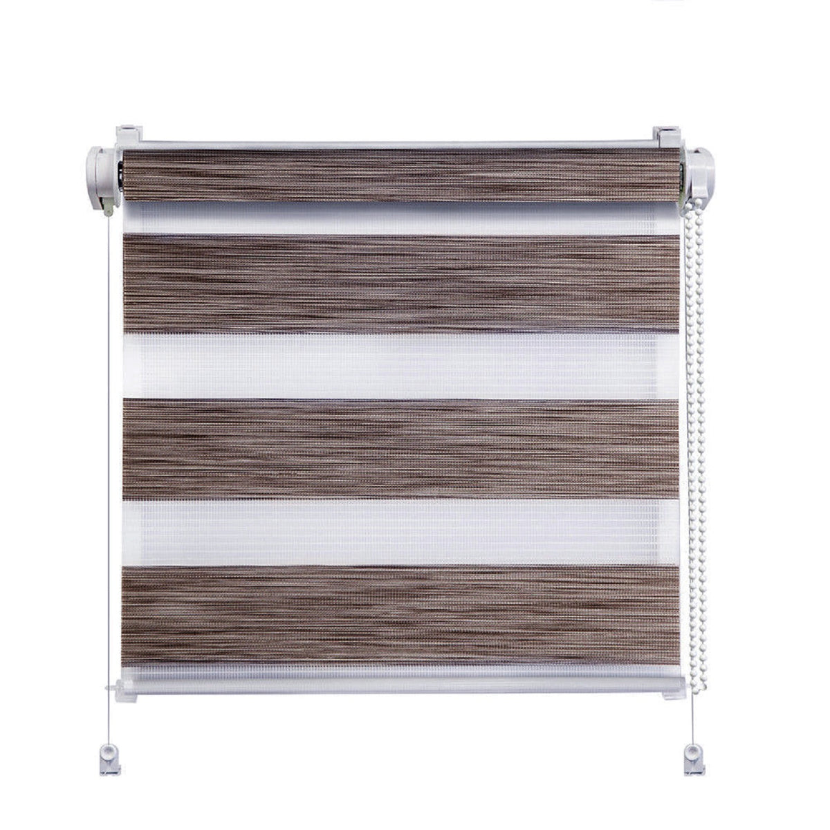 Klemmfix Click Doppelrollo 3 in 1 Wood braun