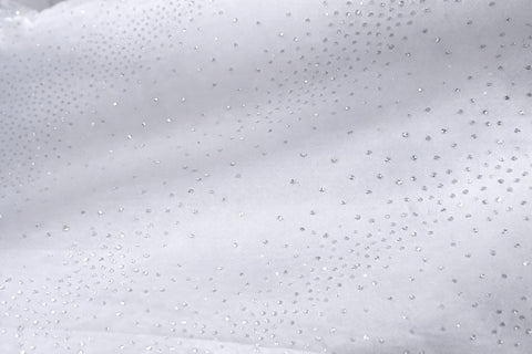 Textil-Duschvorhang  Strass weiß silber BxH 180x200cm