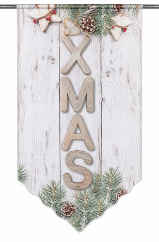 Fensterbehang Motiv X-Mas Scheibengardine BxH 40x80/60x100cm