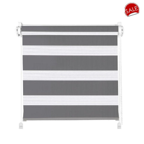 Klemmfix Click 3 in1 Doppelrollo grau BxH 71x200cm