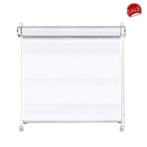 Klemmfix Mini Doppelrollo inkl. Klemmträger weiß BxH 95,5x206cm