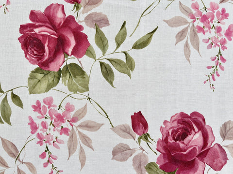 Ösenschal BxH 140x245cm Rosen rot 2643