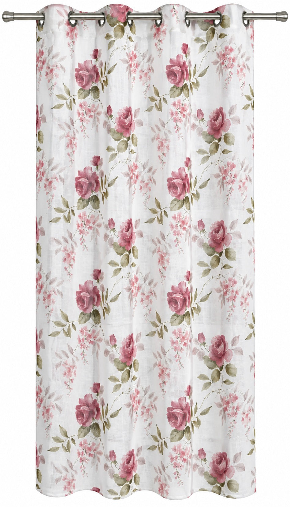 Ösenschal BxH 140x245cm Rosen rot 2643
