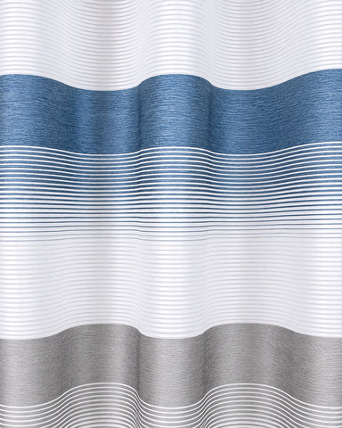 Ösenschal Deko Querstreifen blau grau 140x245cm 2421