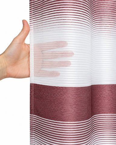 Ösenschal Deko Querstreifen rot bordeaux 140x245cm 2421