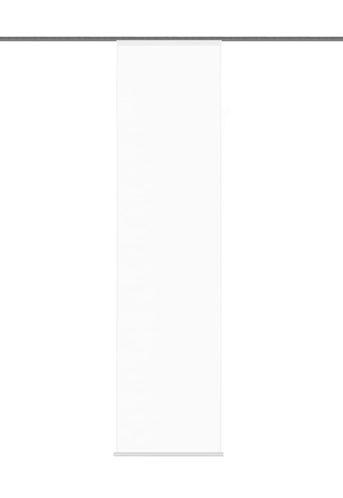 Flächenvorhang Rom uni Flammgarn weiß BxH 60x245cm