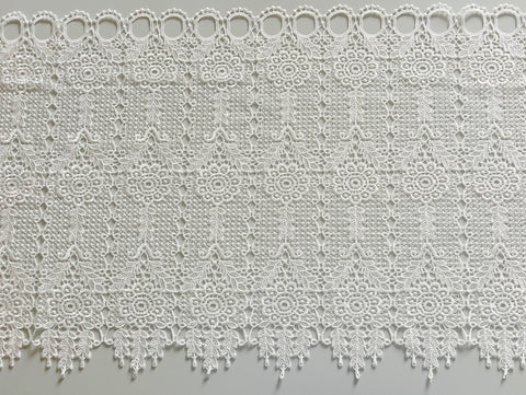 Scheibengardine Bistrogardine Macrame weiß HxB 48x140cm