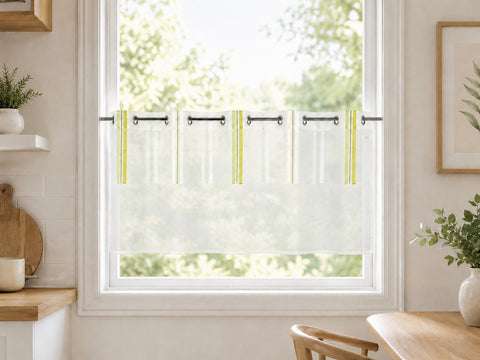Design Scheibengardine grün HxB 50x150cm