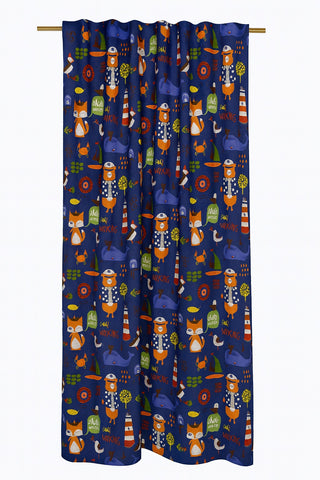 Schlaufenschal Ahoi blau BxH 135x175/245cm