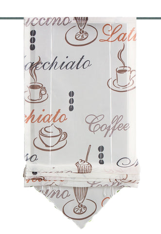 Bändchen Raffrollo Cafe creme 60/80/100x140cm