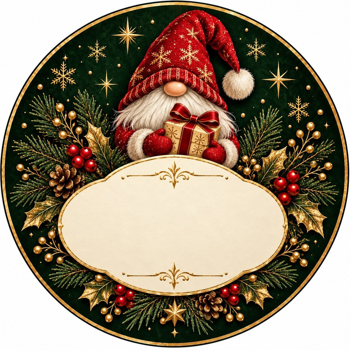 24x Etiketten "Wichtel" Weihnachten Geschenk GROß hohe Klebekraft 5cm Aufkleber