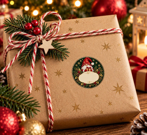 24x Etiketten "Wichtel" Weihnachten Geschenk GROß hohe Klebekraft 5cm Aufkleber