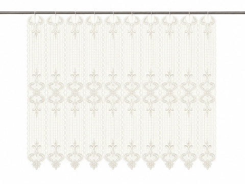 nach Maß Scheibengardine Häkeloptik creme Höhe 45/60cm 223