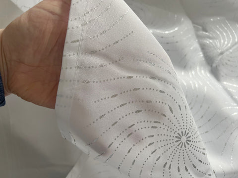 Ösenschal "Bozen" weiß silber BxH 135x235cm