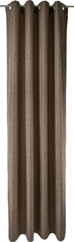 Ösenschal bestickt Raute braun BxH 140x245cm