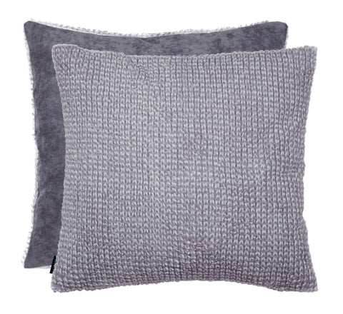 Kissenhülle Alya flieder kuschelig m. Reißverschluß 45x45cm Häkeloptik