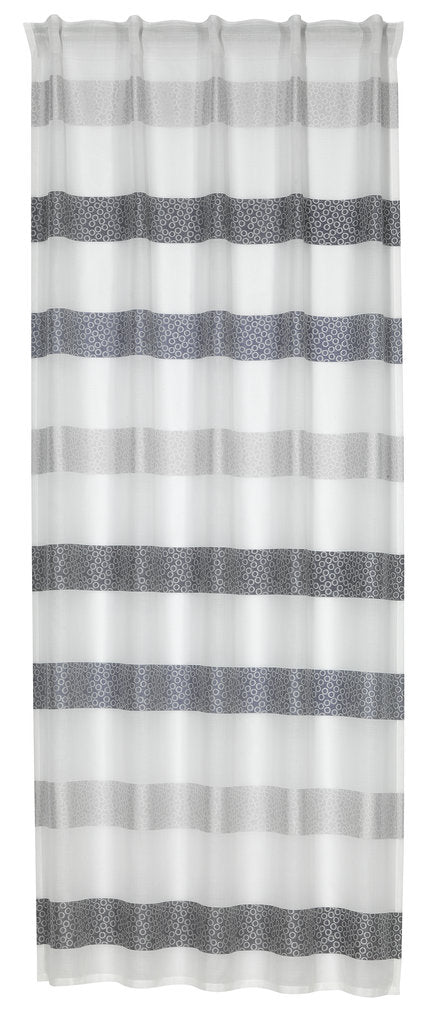 Schlaufenschal Streifen anthrazit Kringel 2299 BxH 140x245cm