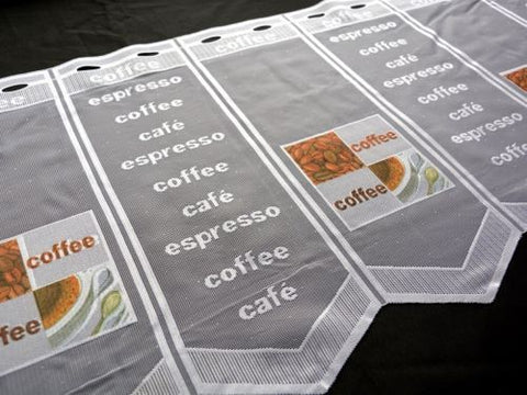 Scheibengardine Kaffee nach Maß