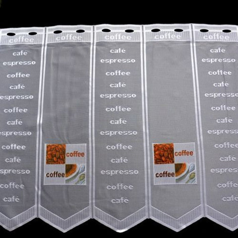 Scheibengardine Kaffee nach Maß