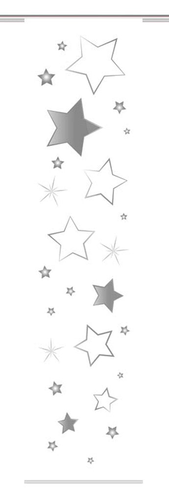 Flächenvorhang Stars grau BxH 60x245cm