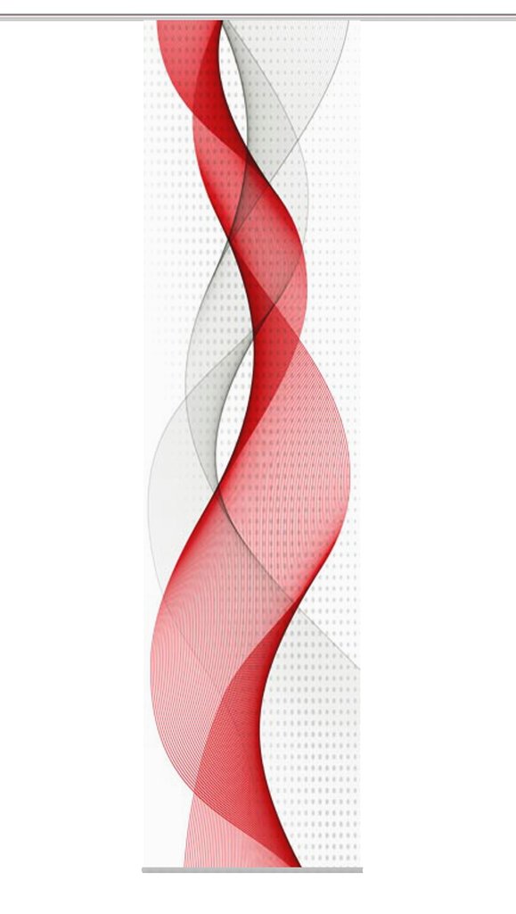 Flächenvorhang Opalia rot BxH 60x245cm