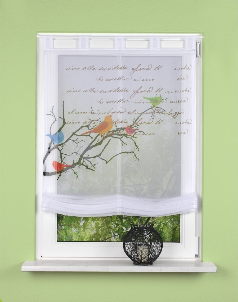 digital bedrucktes Schlaufen-Raffrollo Verdal multicolor BxH 45/60/80/100/120x140cm