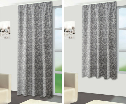 Fertigschal Jasmin silber BxH 140x175/245cm