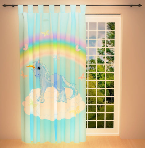 Schlaufenschal mit Druckmotiv Einhorn BxH 145x245cm (Sichtschutz)
